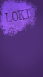 Purple Phone Wallpaper with Name Loki in Stencil Art