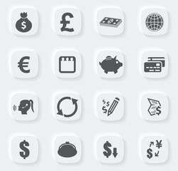 Wall Mural - Currency exchange icons set