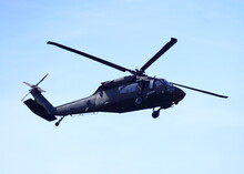 Blackhawk Helicopter Flying Over Arlington, Virginia.
