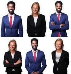 Canvas Print - Group of beautiful people in front of a white background