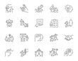 © olimpvector - Set of mentoring related line icons. Contains such icons as personal development, experience exchange, support, etc. Editable stroke.
