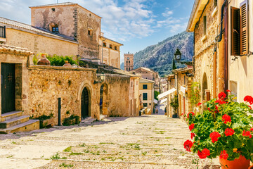 Pollenca, old village on the island Palma Mallorca, Spain