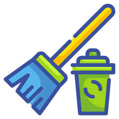Wall Mural - broom line icon