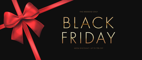 Poster - Black Friday Sale Banner. Sale background. Vector illustration