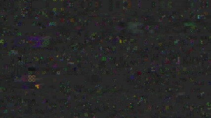 Wall Mural - glitch noise distortion of broken video empty background, vhs effect, glitch digital pixel noise. st