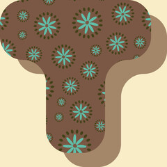Poster - Letter T from the alphabet vector seamless repeat pattern print background