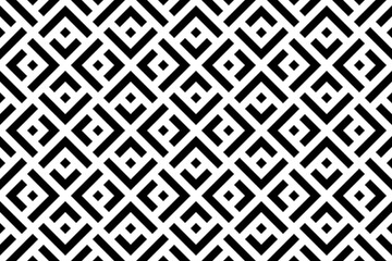 Abstract geometric pattern. A seamless vector background. White and black ornament. Graphic modern pattern. Simple lattice graphic design