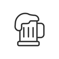 Outline design of beer icon.