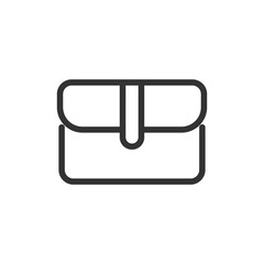 Sticker - Vector briefcase line icon.