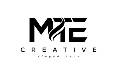 Letter MTE creative logo design vector