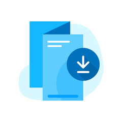 Poster - download brochure button concept illustration flat design vector eps10. modern graphic element for landing page, empty state ui, infographic, icon