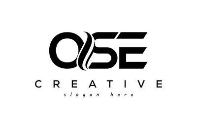 Letter OSE creative logo design vector