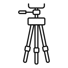 Poster - handle tripod icon outline vector. mobile phone stand