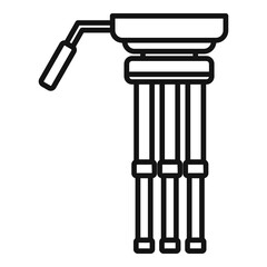 Poster - video camera tripod icon outline vector. mobile phone stand