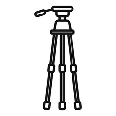 Poster - photo tripod icon outline vector. camera mobile stand