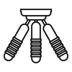Poster - small tripod icon outline vector. camera mobile stand