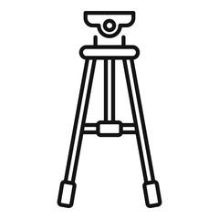 Poster - studio tripod icon outline vector. video camera stand