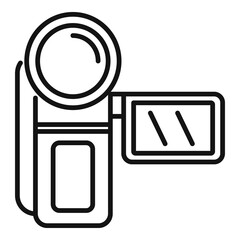 Poster - Family camera icon outline vector. Camcorder video