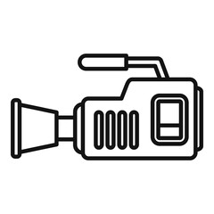 Poster - video camcorder icon outline vector. movie camera