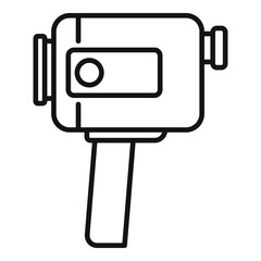 Poster - Modern handle camcorder icon outline vector. Movie camera