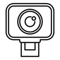 Poster - Reel cinema camera icon outline vector. Video camcorder