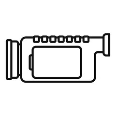 Canvas Print - Small camcorder icon outline vector. Video camera