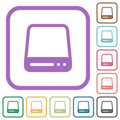 Poster - Hard disk drive simple icons