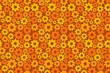 orange wheel cog industry system repeat seamless pattern doodle cartoon style wallpaper vector illustration