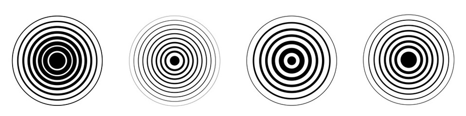 Poster - Radar icons set. Sonar symbol. Collection sonar sound waves. Radar icon. Sonar wave sign. Big set on the white background - stock vector.