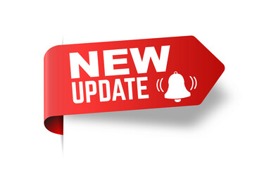 Poster - Vector Illustration Modern Label New Update With Bell. Web Banner Element