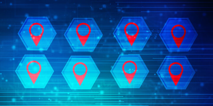 2d rendering Red map pointer