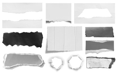 torn paper isolated on white background