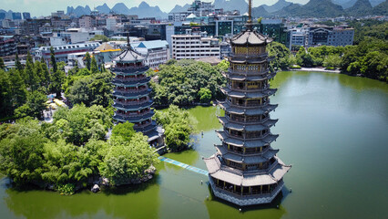 Wall Mural - Beautiful city Guilin in Guangxi province