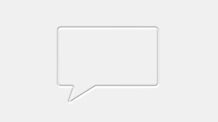 Aufkleber - Chat, speech bubble 3d icon animation on white background. 4K