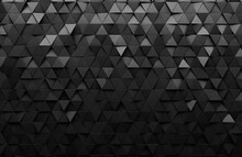 Black Triangular Abstract Background, Grunge Surface, 3d Rendering