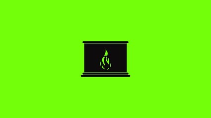 Poster - Fireplace icon animation