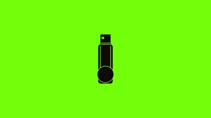 Poster - plastic flash drive icon animation