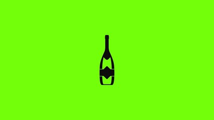 Sticker - Closed champagne icon animation