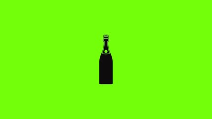 Sticker - Luxury champagne icon animation