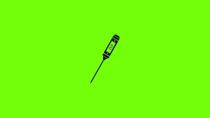 Poster - thin thermometer icon animation