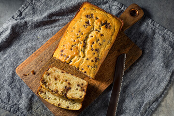 Poster - Homemade Sweet Chocolate Chip Bread Loaf