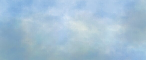 Wall Mural - light blue watercolor background hand-drawn with copy space for text