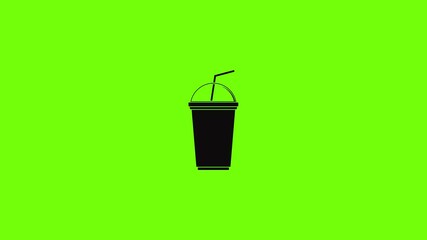 Poster - Green kiwi smoothie icon animation