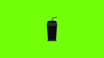 Poster - Banana kiwi smoothie icon animation