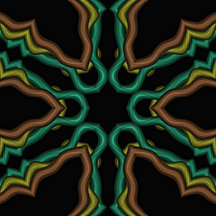 Wall Mural - 3d effect - abstract hexagonal graphic 