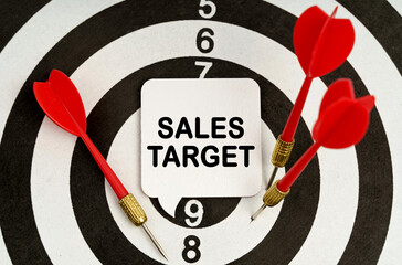 Canvas Print - There is a sign on the target that says - SALES TARGET