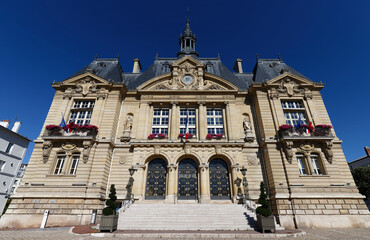 Wall Mural - Suresnes town hall . It is municipality of the department Hauts-de-Seine in the region Ile-de-France.