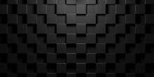 Modern Minimal Black Checkerboard Shifted Cube Geometrical Pattern Background Flat Lay Top View From Above