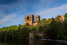 Durham Cathedral During A Summer Sunset Golden Hour Selective Focus