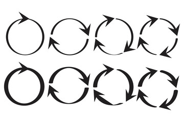 Poster - Arrow circles. Cursor arrow icon set. Arrow icon collection. Vector illustration. Stock image.